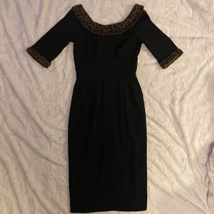 House of Foxy 1960’s Style Black Pencil Dress UK8 S